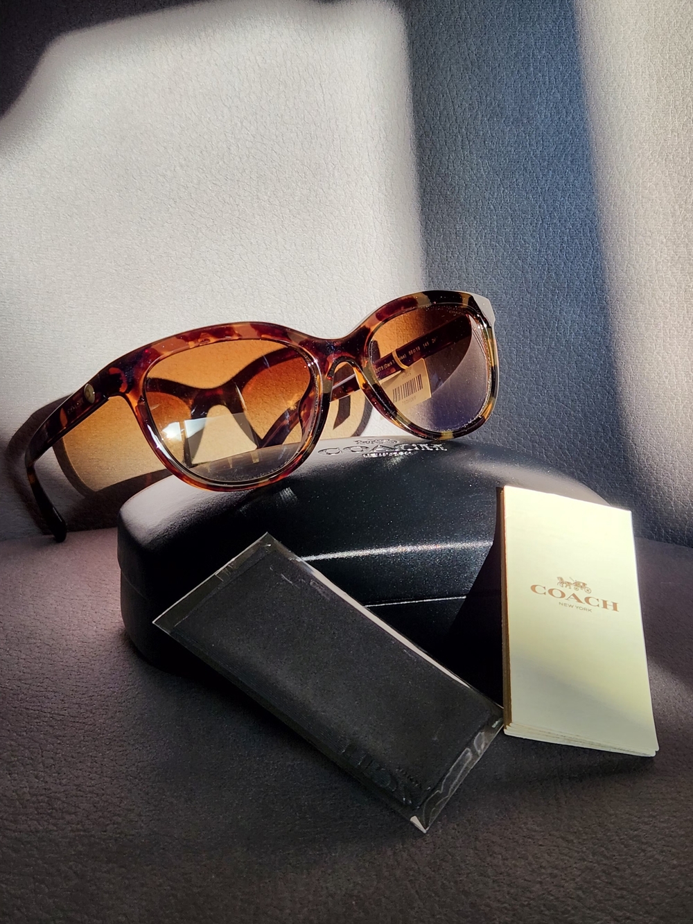 COACH Women's Tortoiseshell Sunglasses - Brown Gradient Lenses